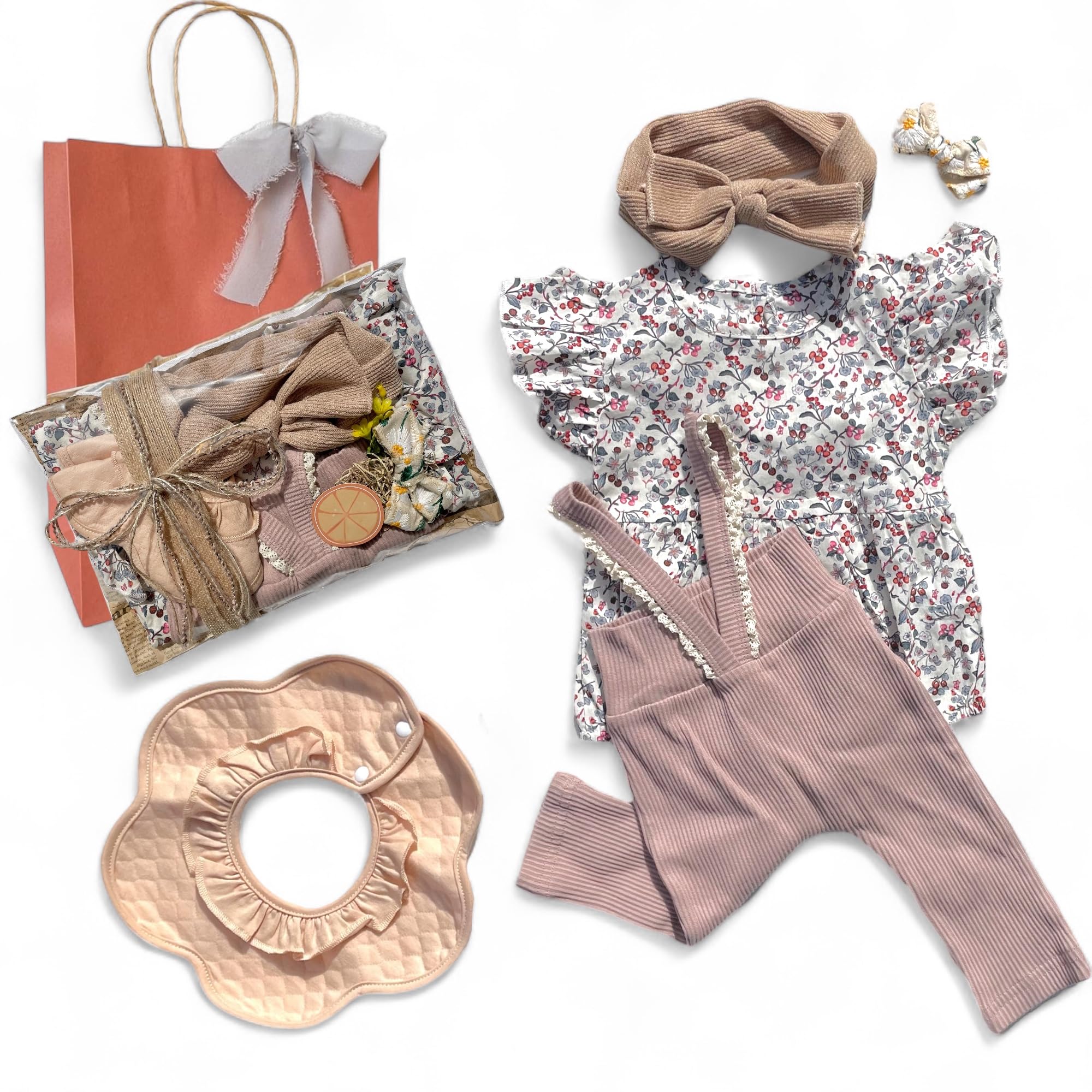 Amazon.co.jp: [mic.an] 出産祝い 女の子 ベビー服 70 セット スタイ